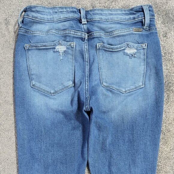 Kancan Signature Kurvy Ultra High Rise Ankle Skinny Distressed Jeans Stretch - Picture 4 of 8